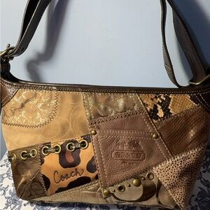 Coach Multicolor Patchwork Shoulder Bag